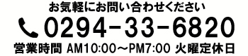 電話番号 0294336820